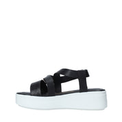 Sandali zeppa Nero Impronte