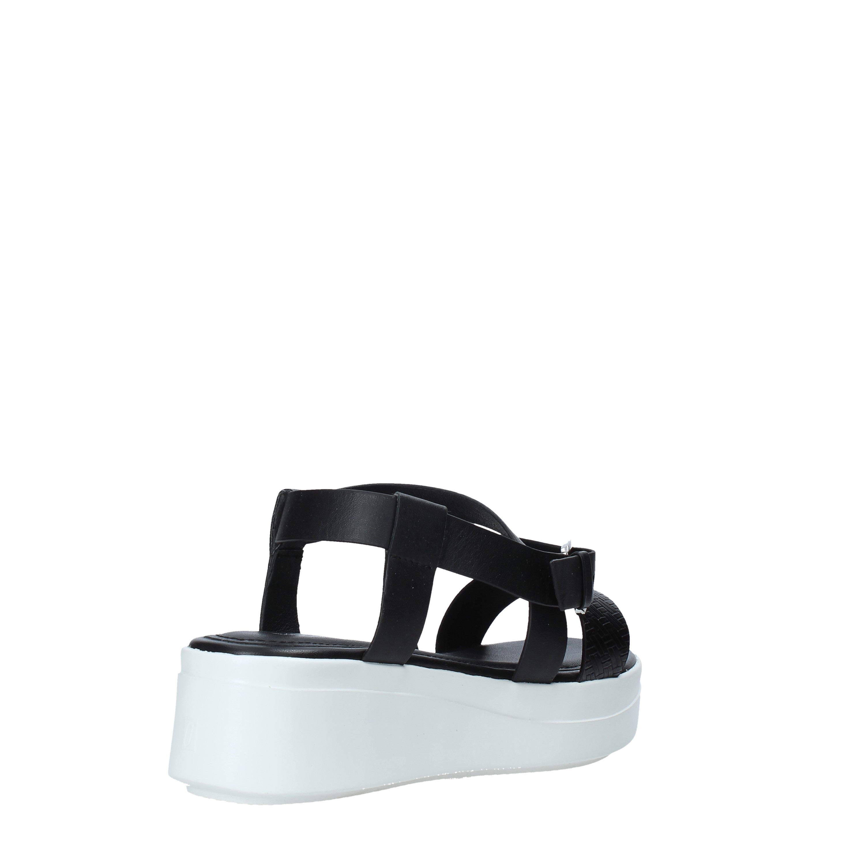 Sandali zeppa Nero Impronte