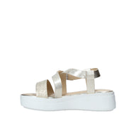 Sandali zeppa Oro Impronte