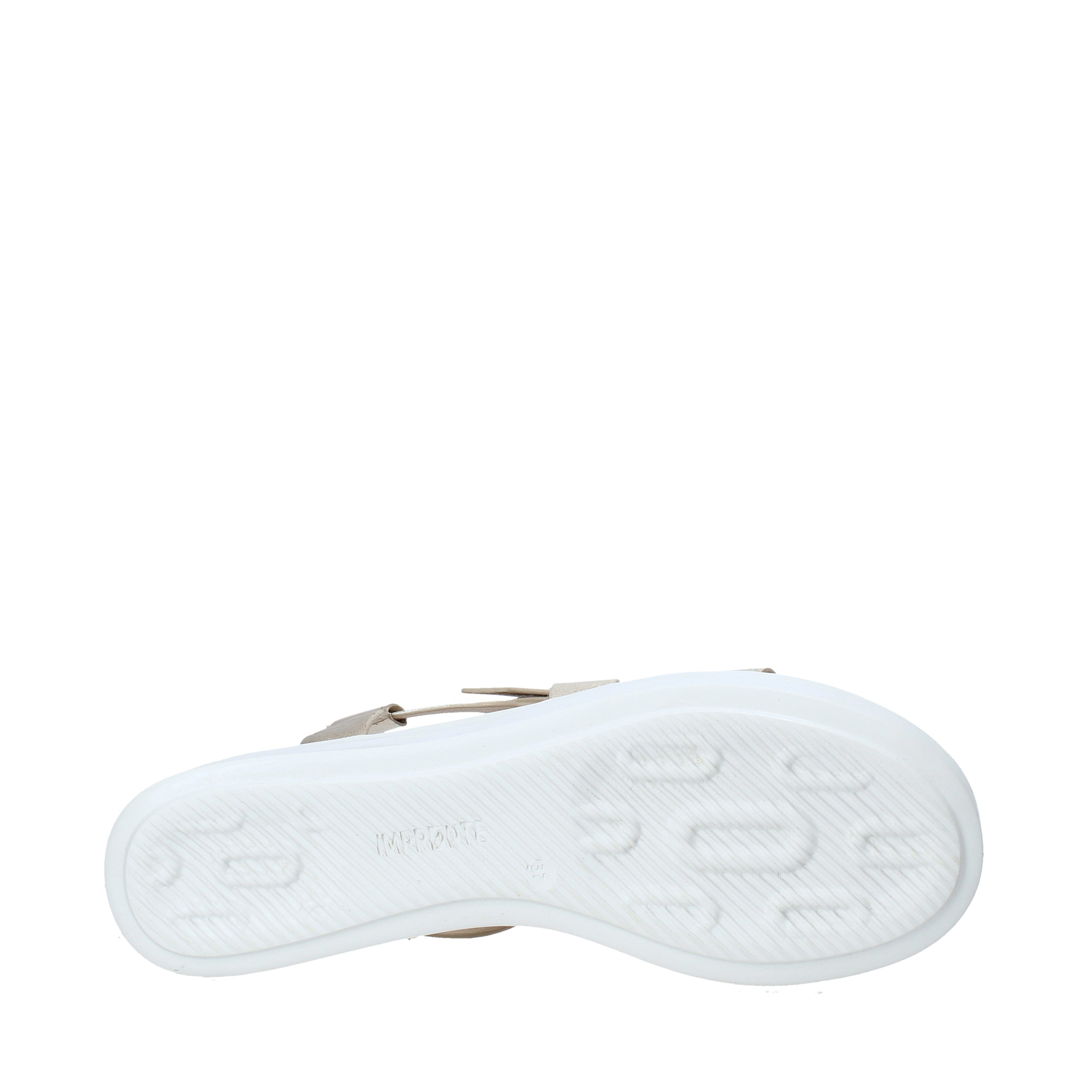 Sandali zeppa Oro Impronte