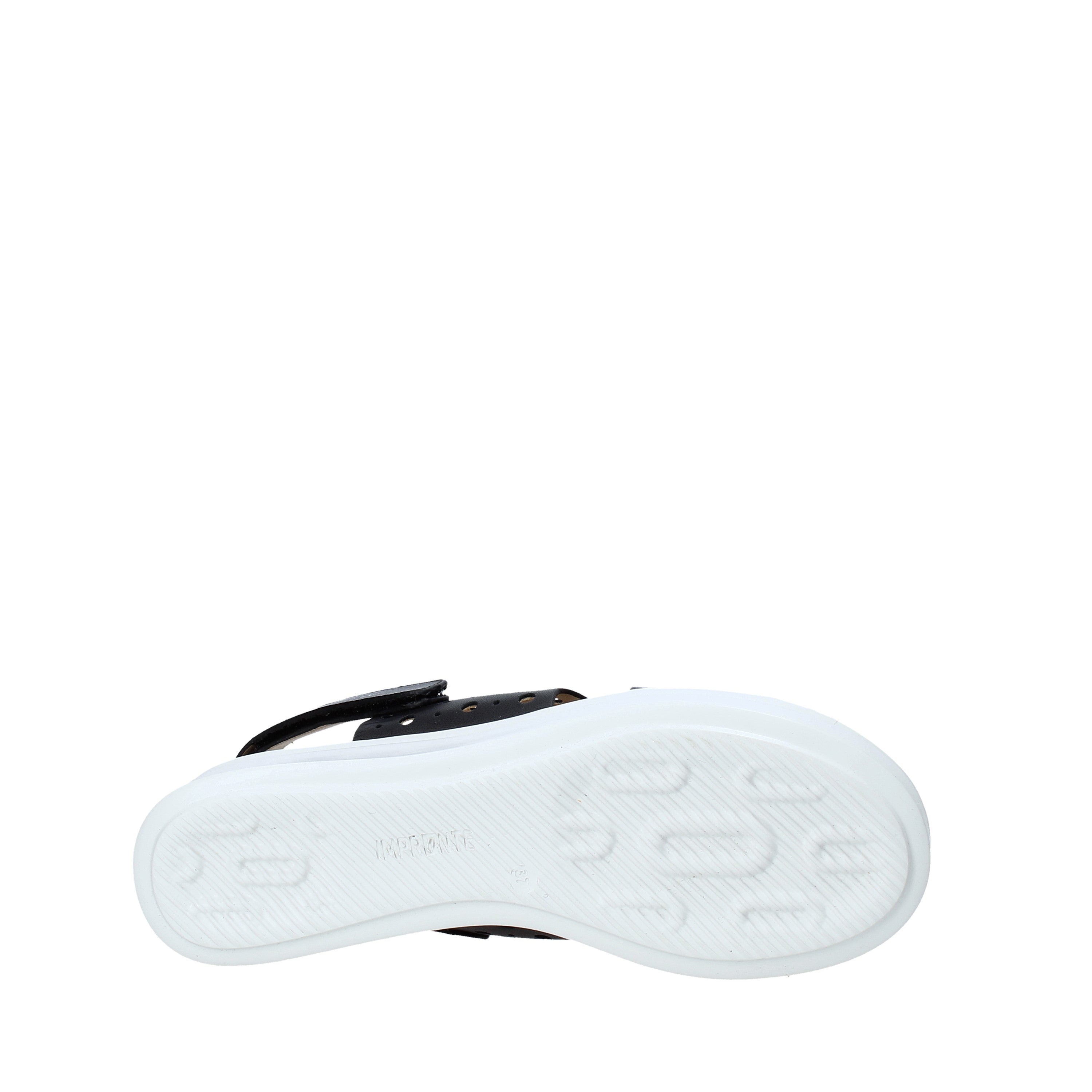 Sandali zeppa Nero Impronte