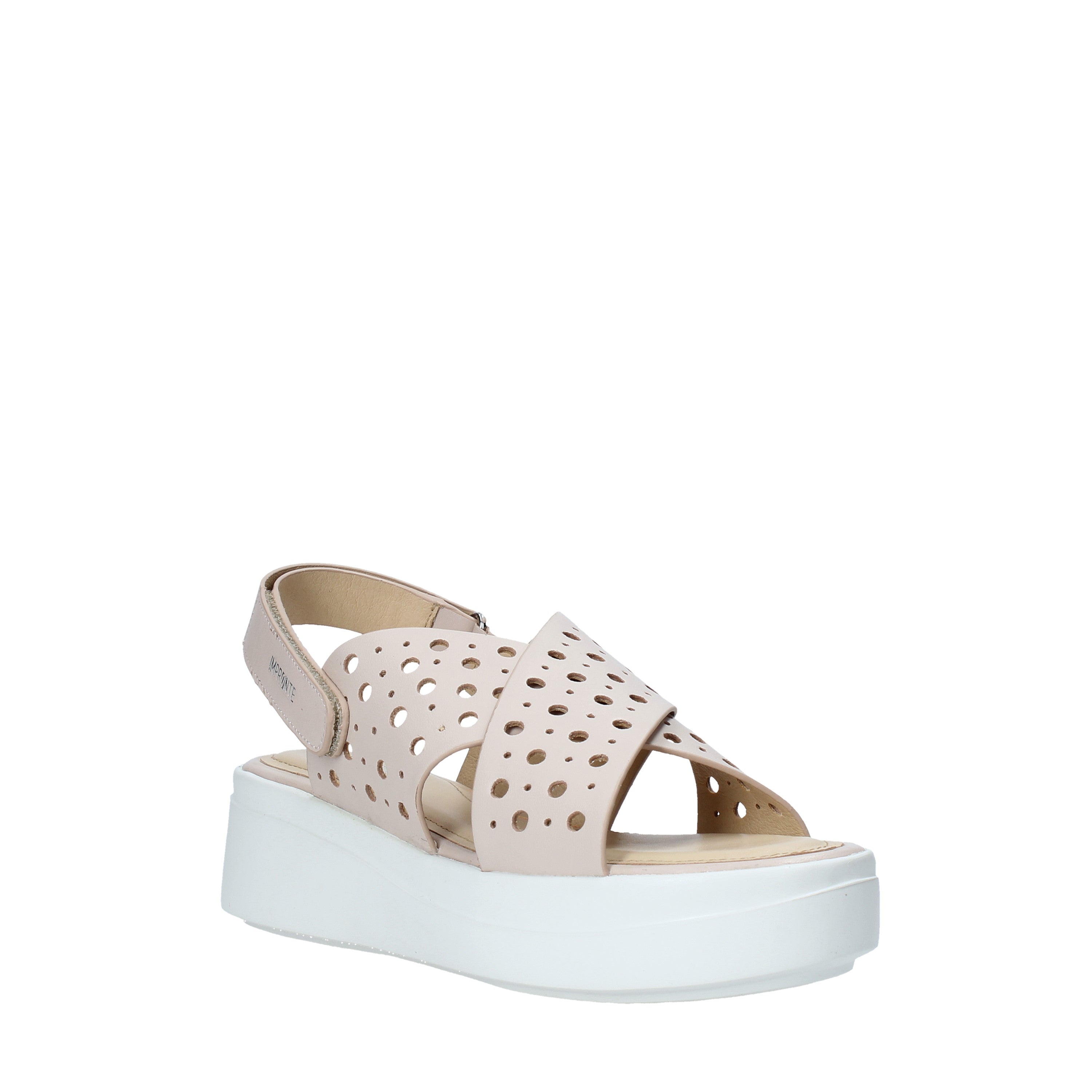 Sandali zeppa Rosa Impronte