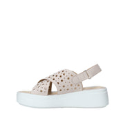 Sandali zeppa Rosa Impronte