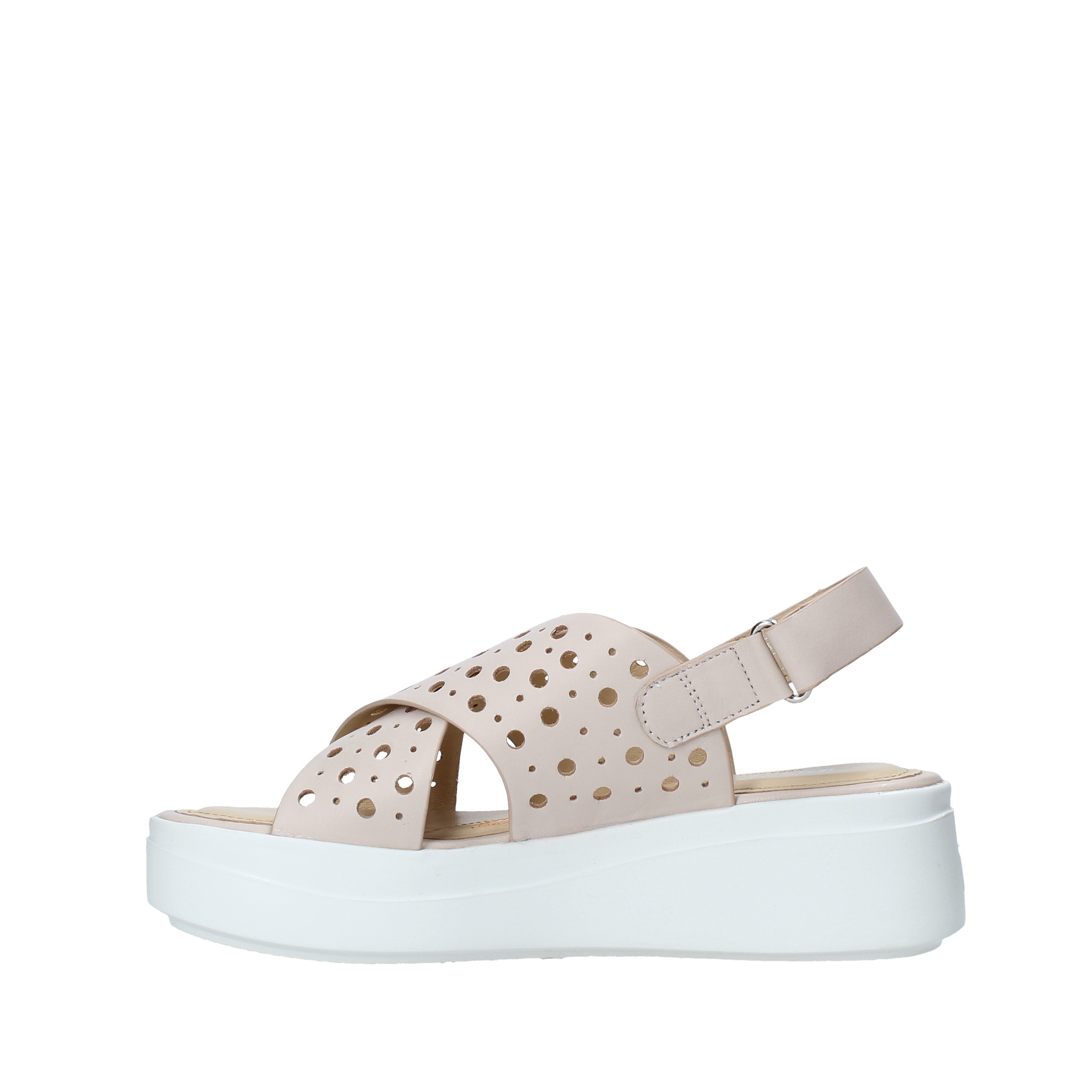 Sandali zeppa Rosa Impronte