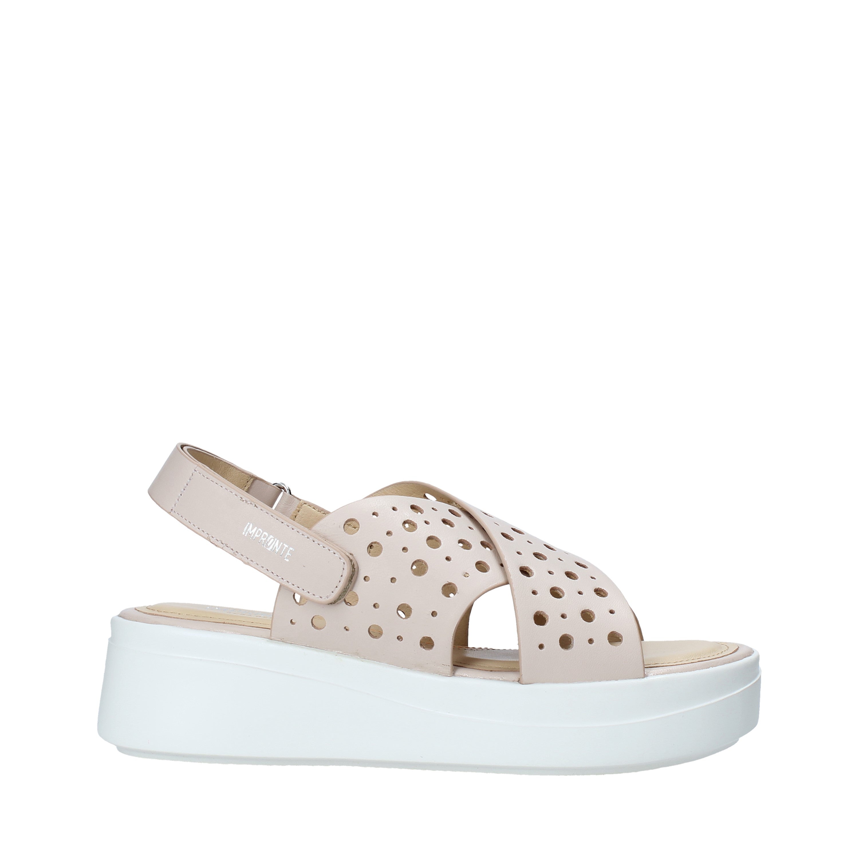 Sandali zeppa Rosa Impronte