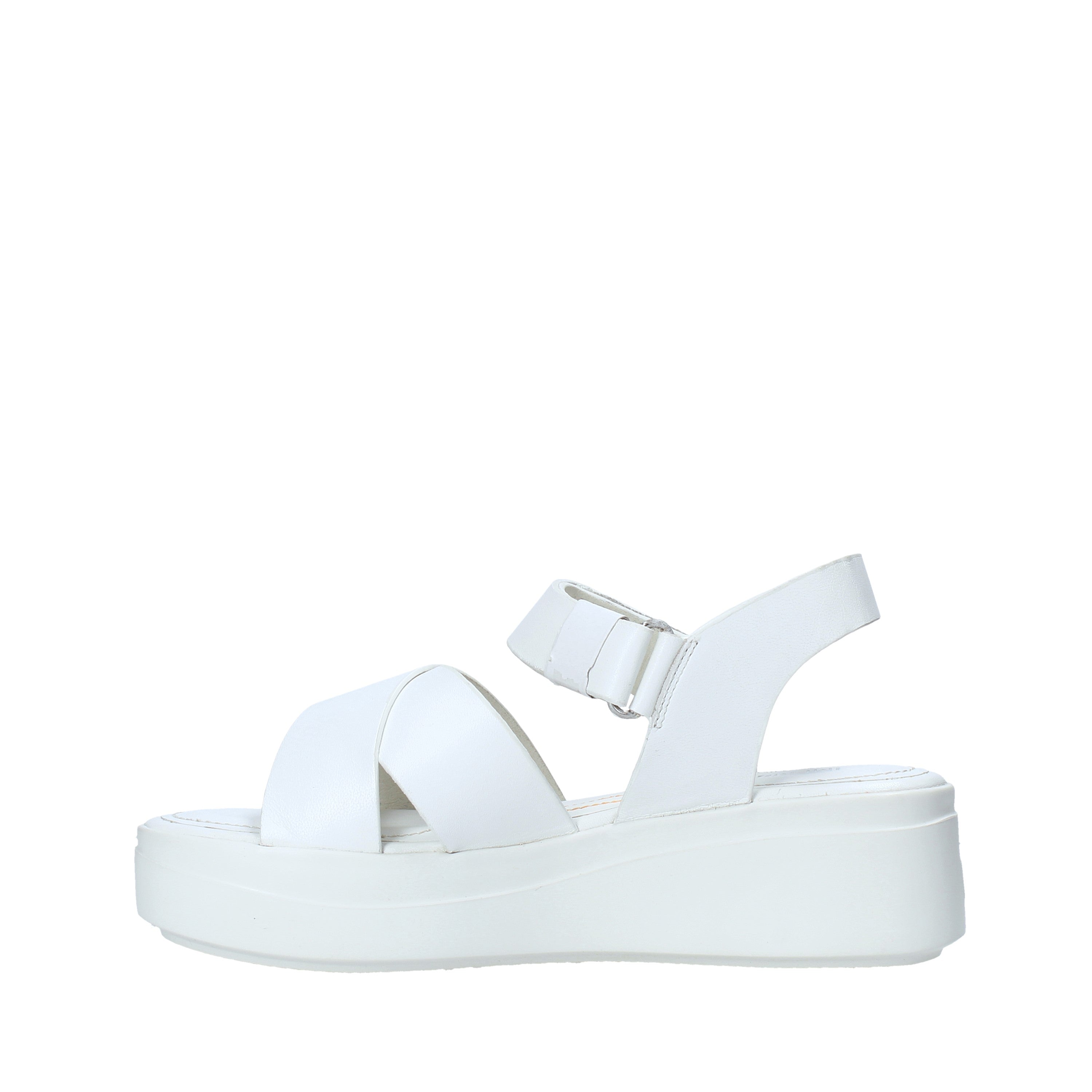 Sandali zeppa Bianco Impronte