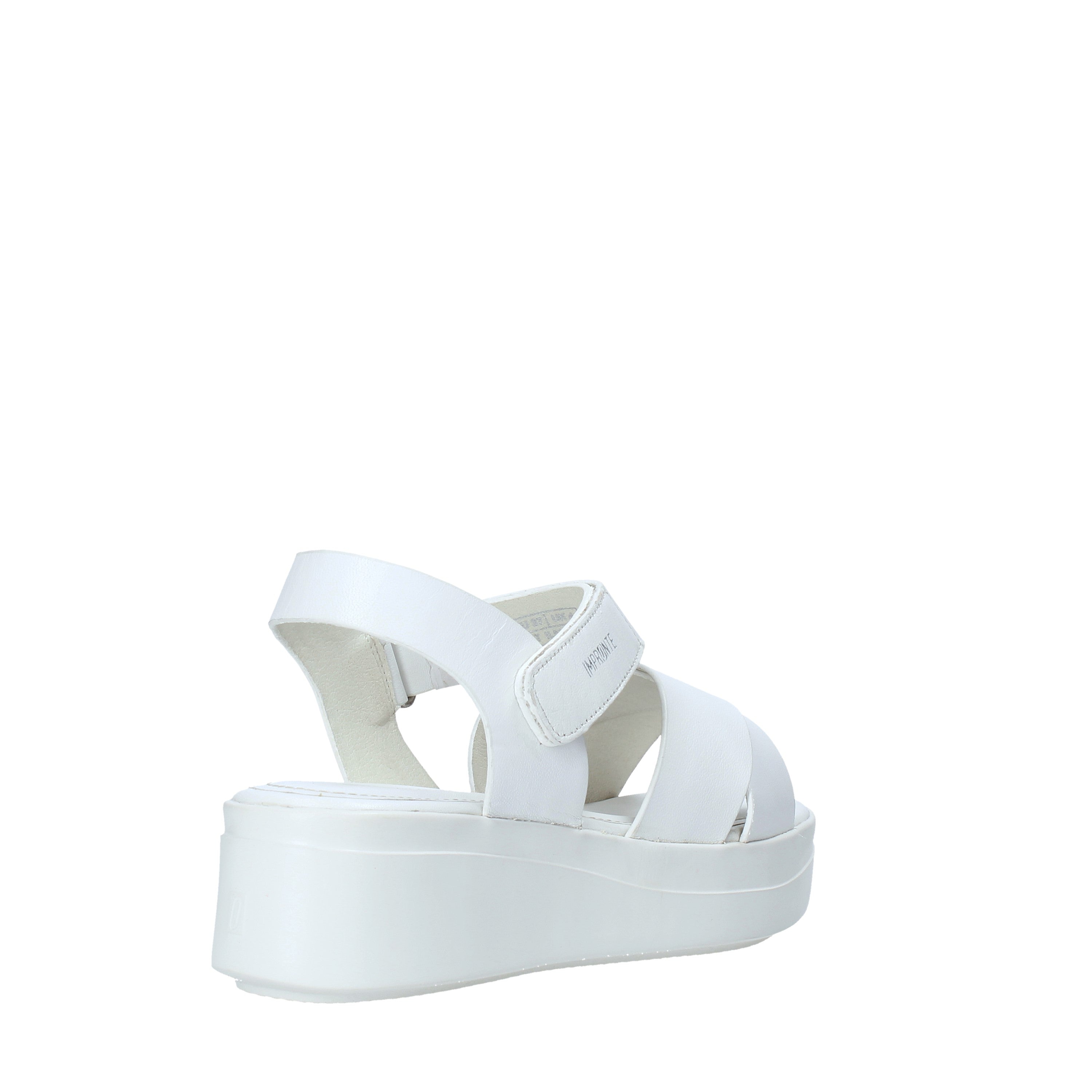 Sandali zeppa Bianco Impronte