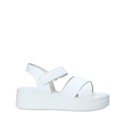 Sandali zeppa Bianco Impronte