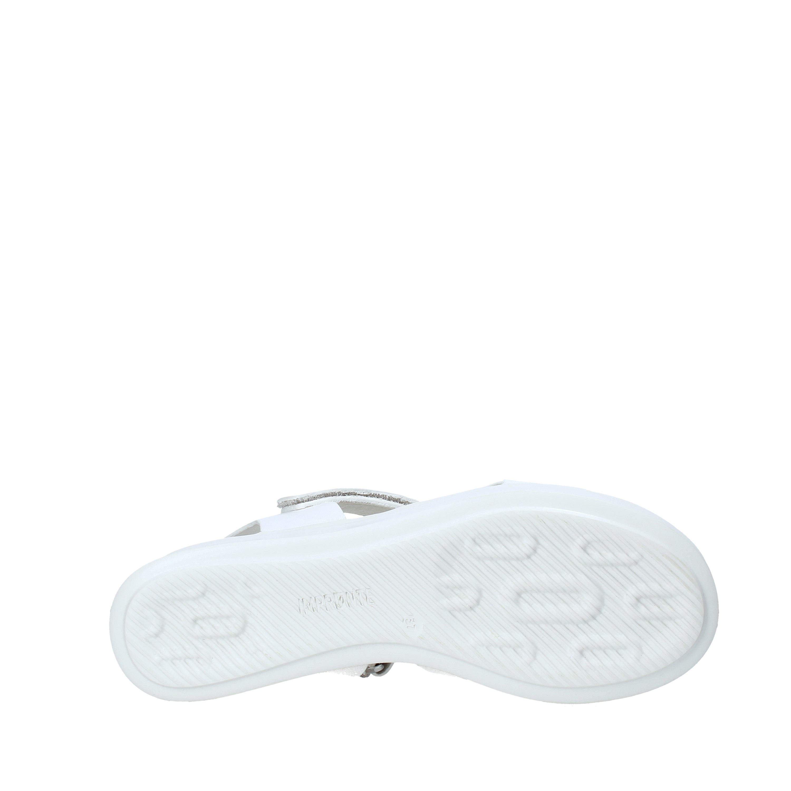 Sandali zeppa Bianco Impronte