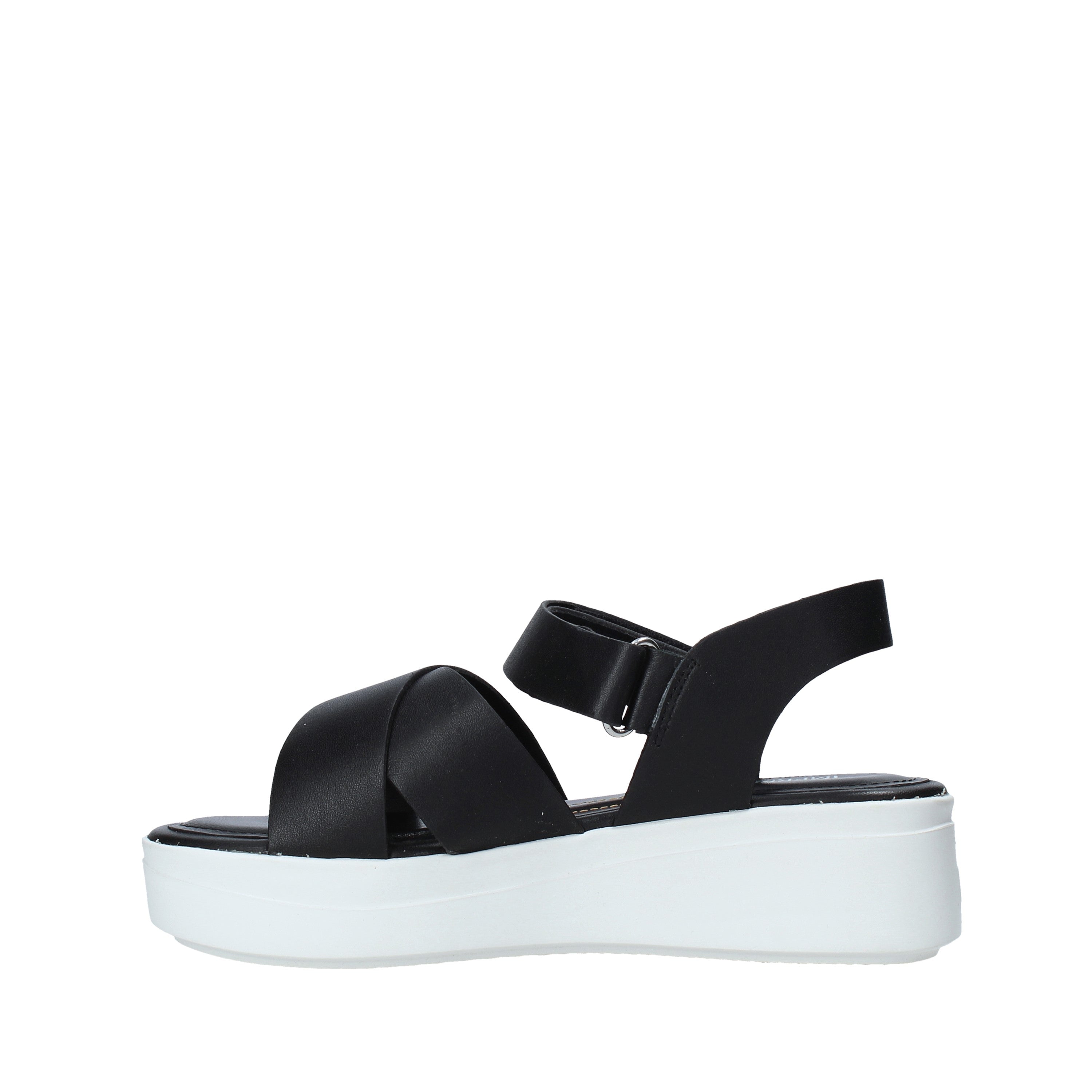 Sandali zeppa Nero Impronte