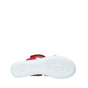 Sandali zeppa Rosso Impronte