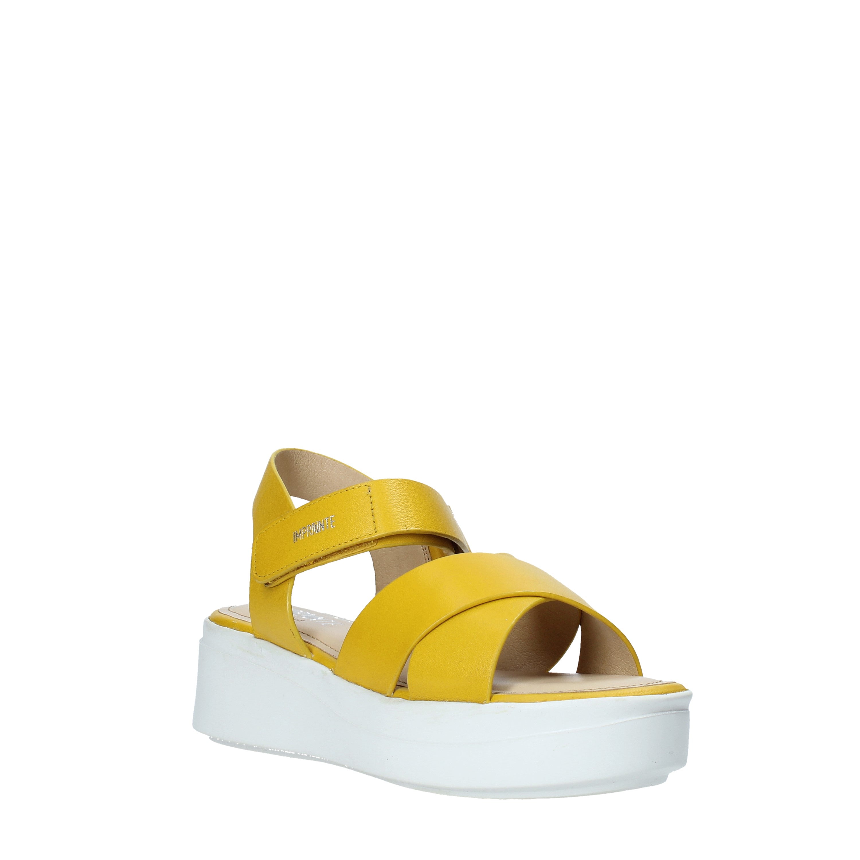 Sandali zeppa Giallo Impronte