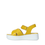 Sandali zeppa Giallo Impronte