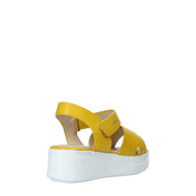 Sandali zeppa Giallo Impronte