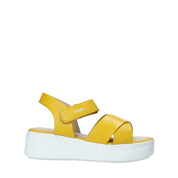 Sandali zeppa Giallo Impronte