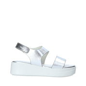 Sandali zeppa Argento Impronte