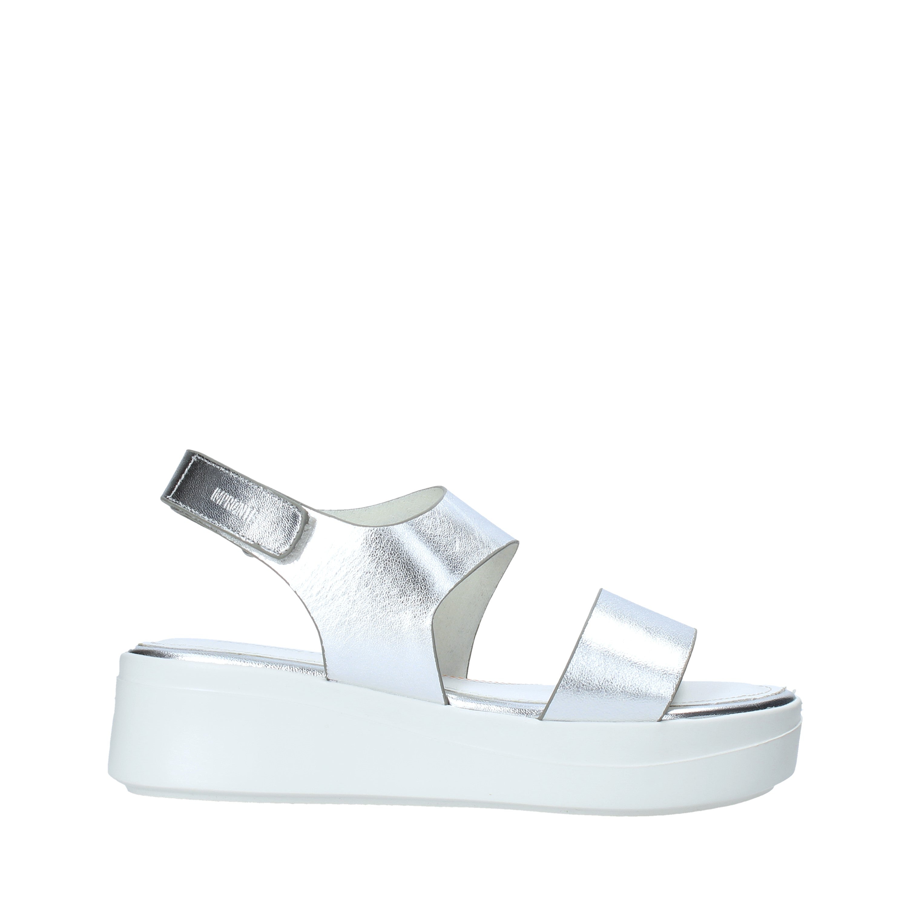 Sandali zeppa Argento Impronte