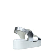 Sandali zeppa Argento Impronte