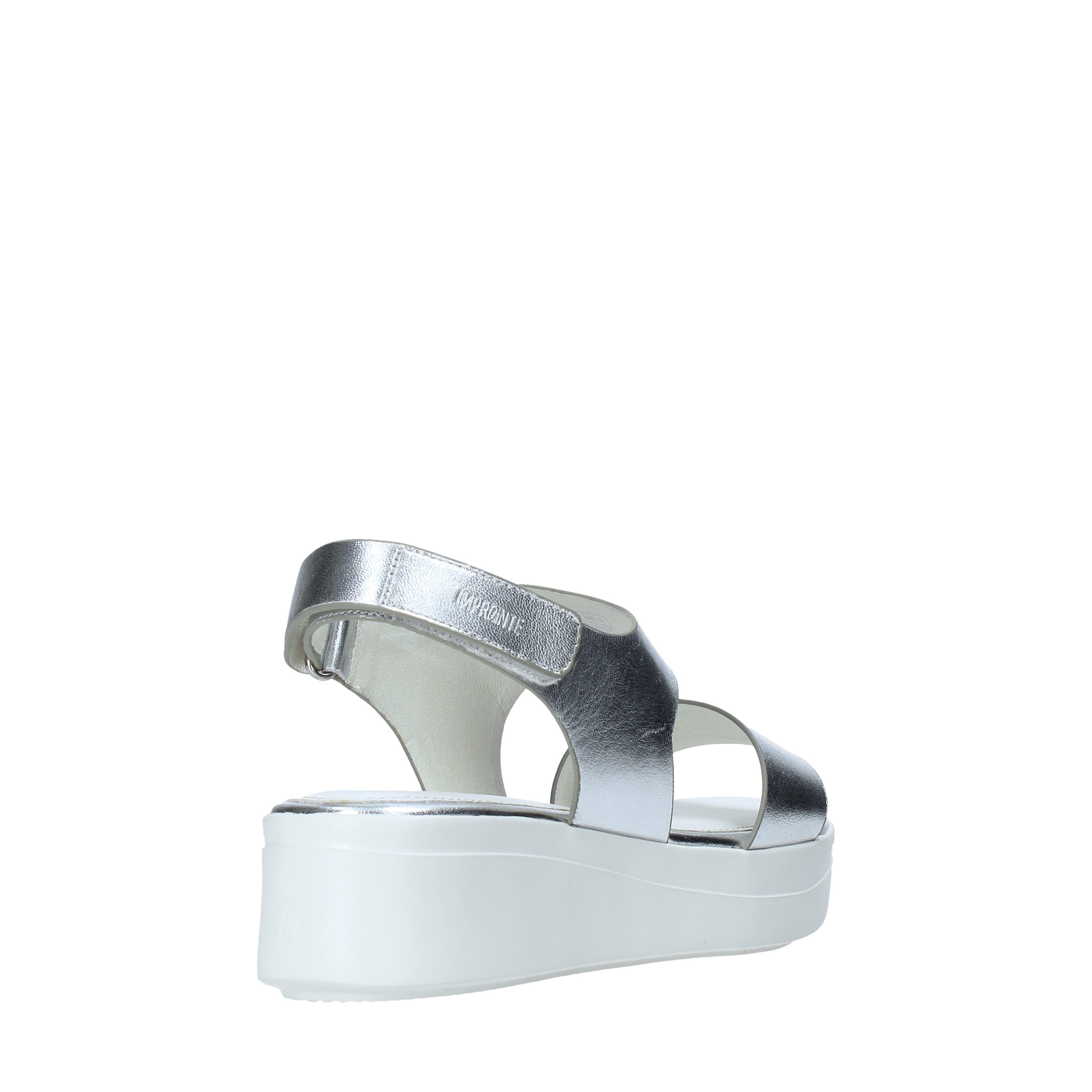 Sandali zeppa Argento Impronte