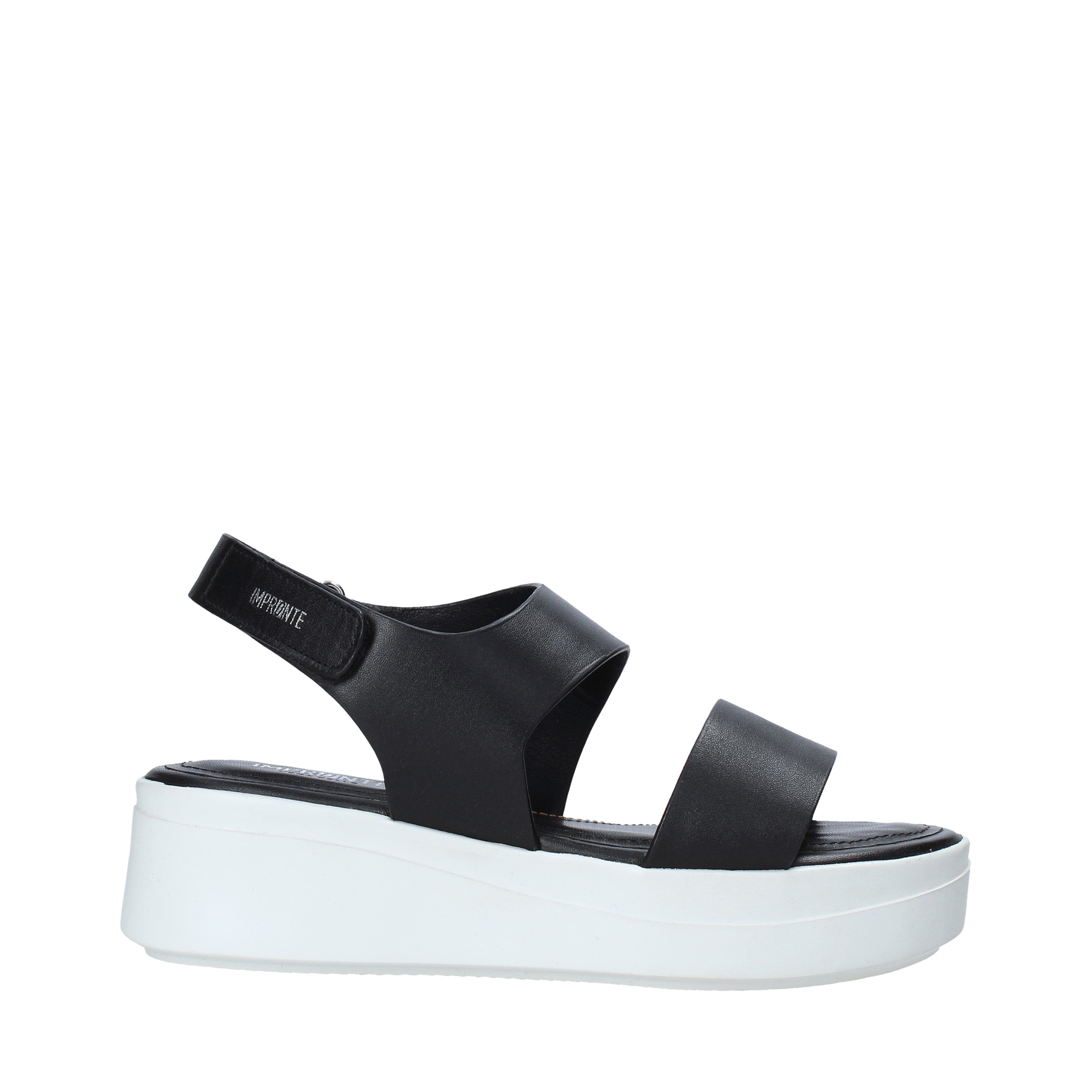 Sandali tacco Nero Impronte