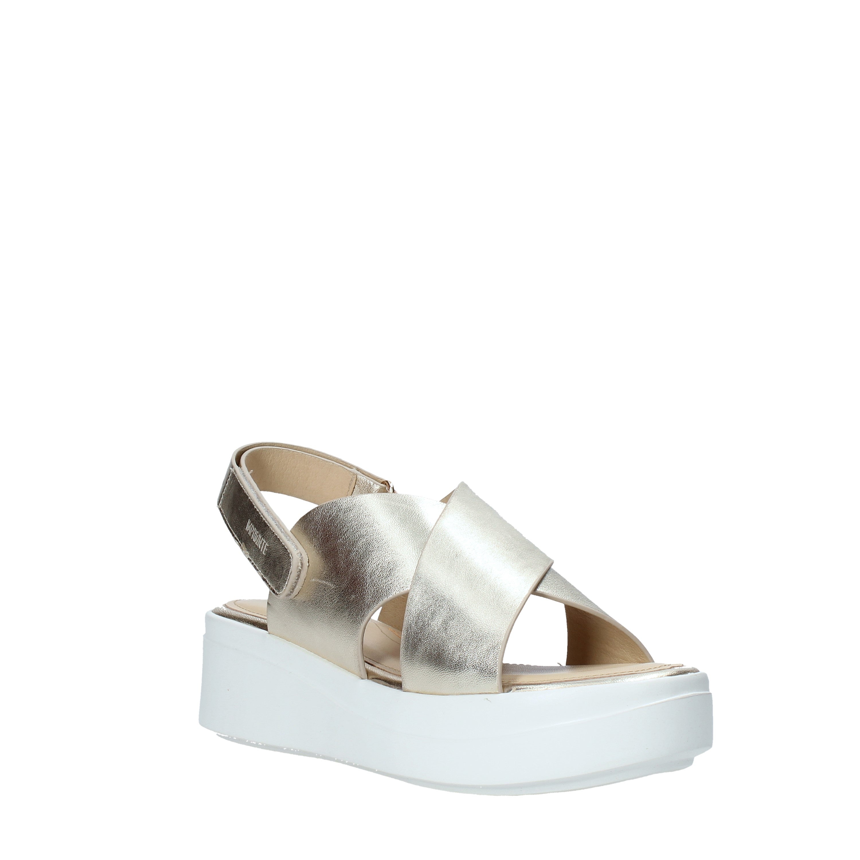 Sandali zeppa Dorato Impronte