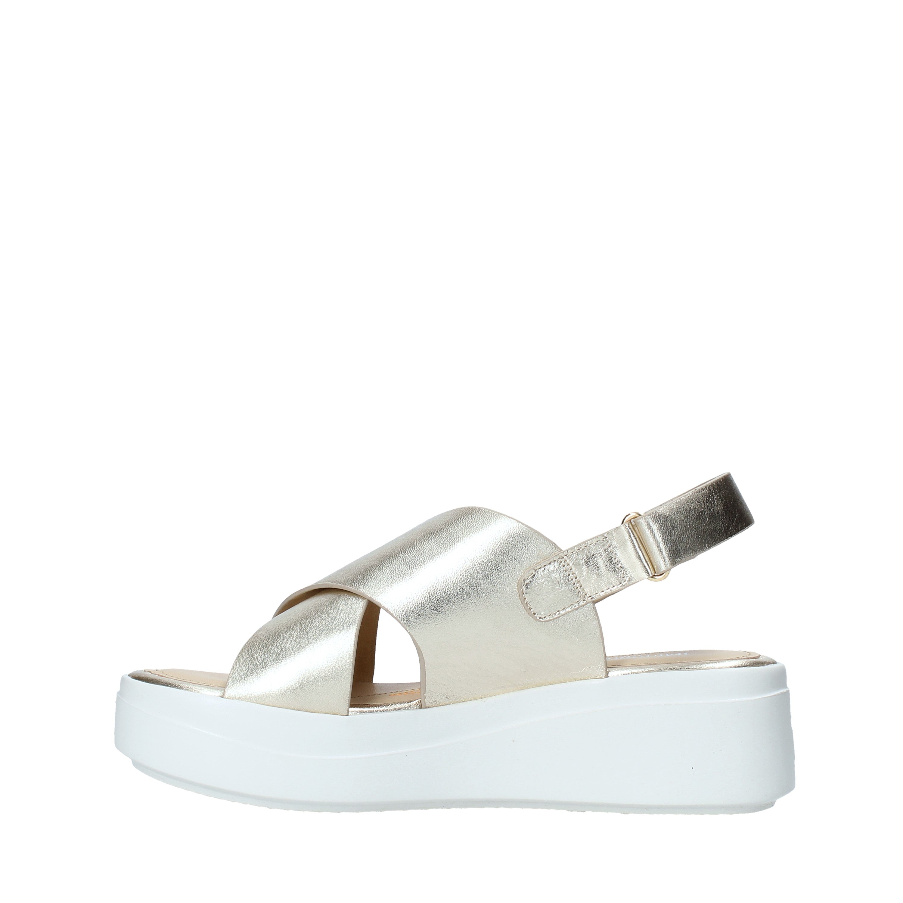 Sandali zeppa Dorato Impronte