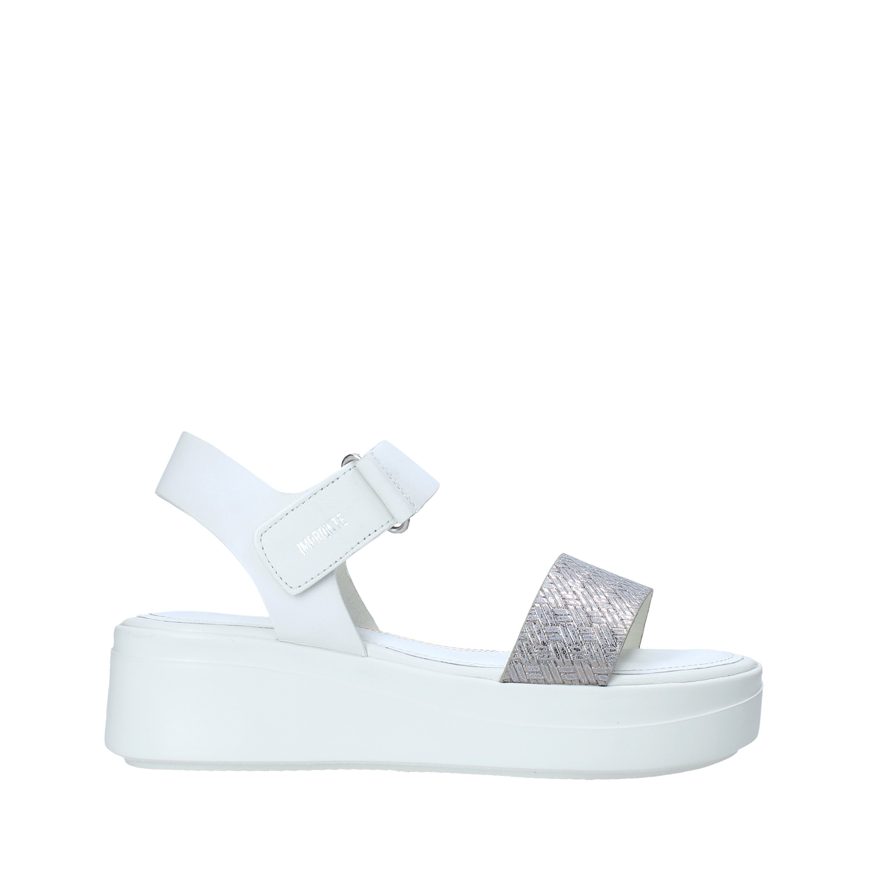 Sandali zeppa Bianco Impronte