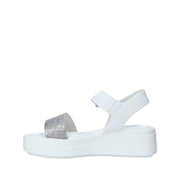 Sandali zeppa Bianco Impronte