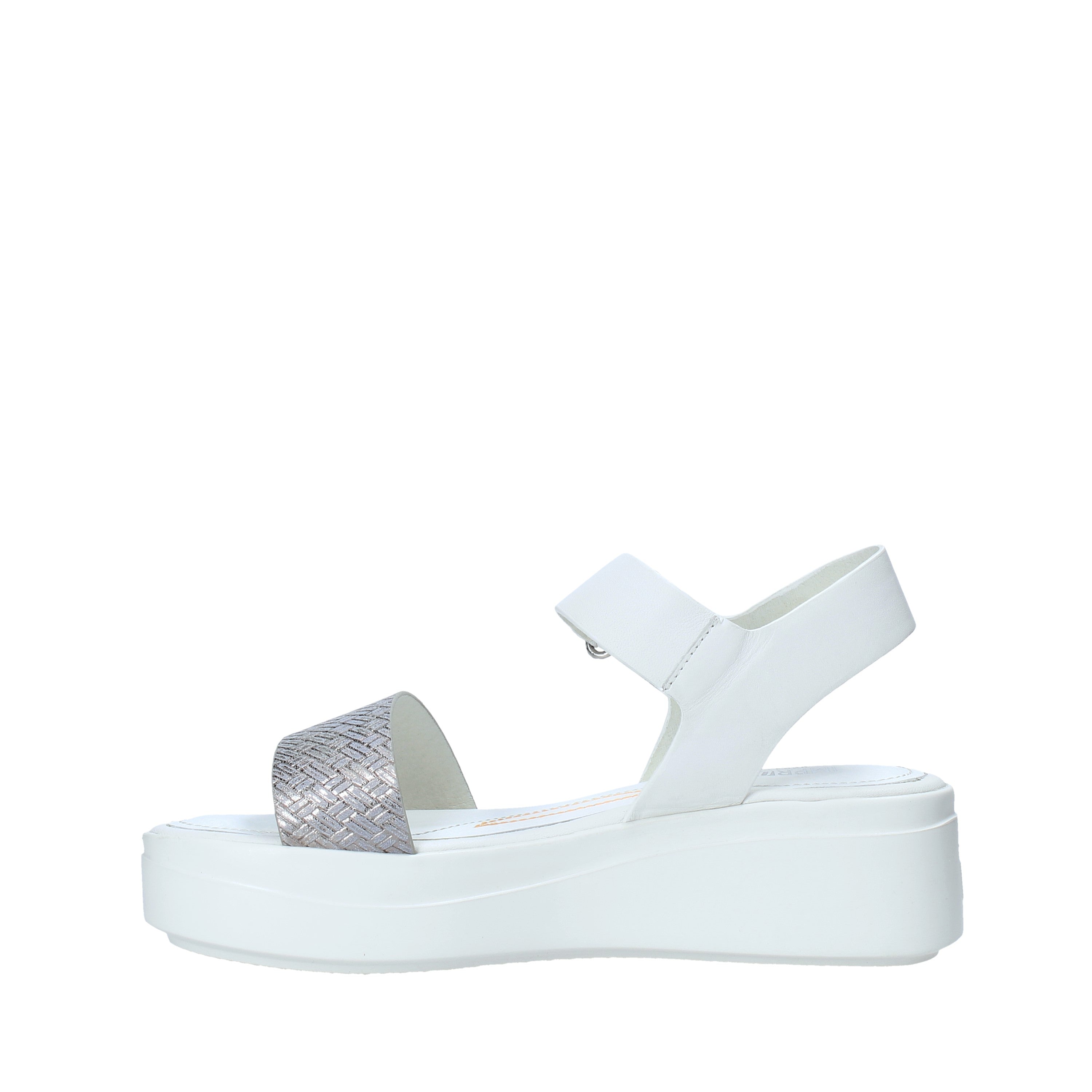 Sandali zeppa Bianco Impronte