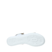 Sandali zeppa Bianco Oro Impronte