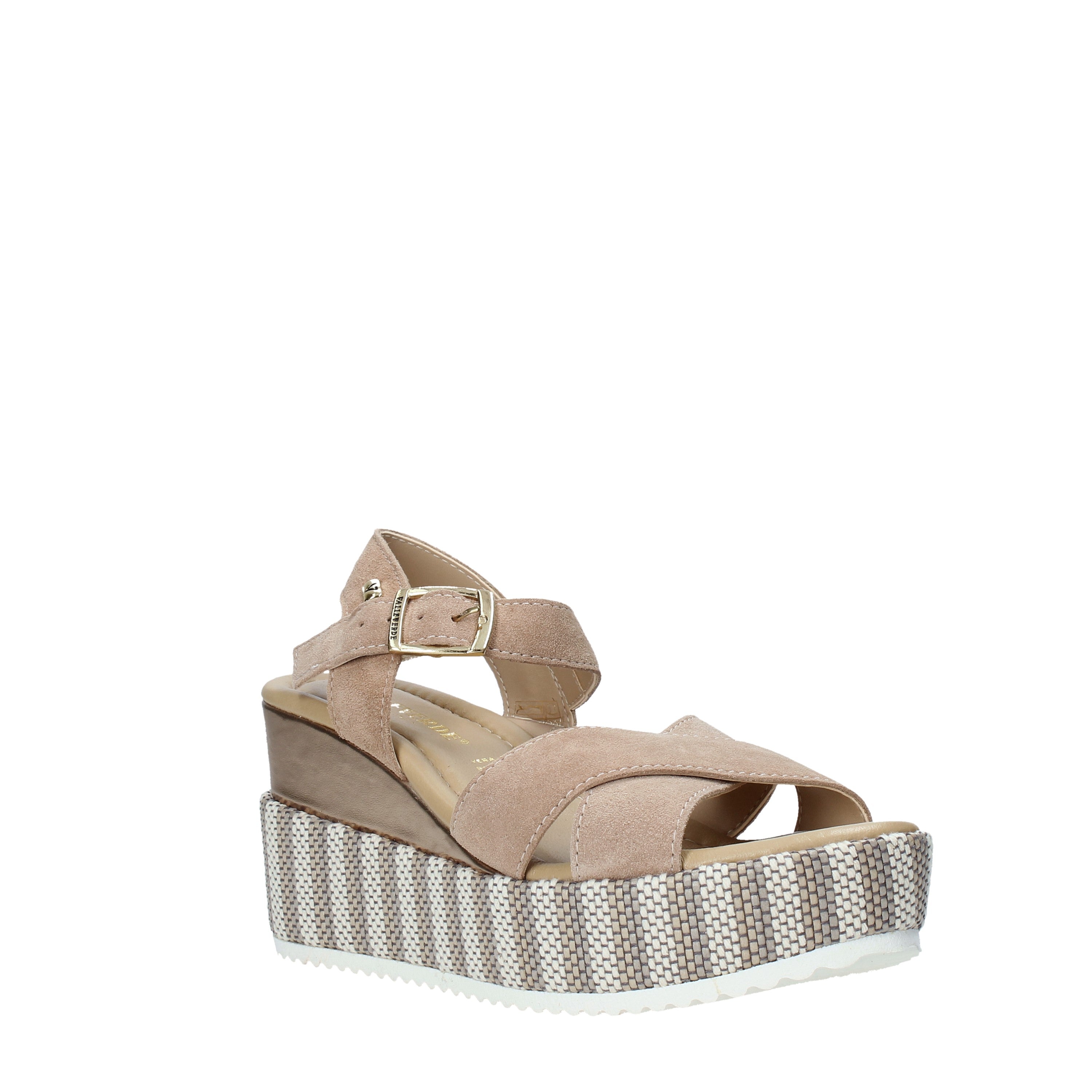 Sandali zeppa Beige Valleverde