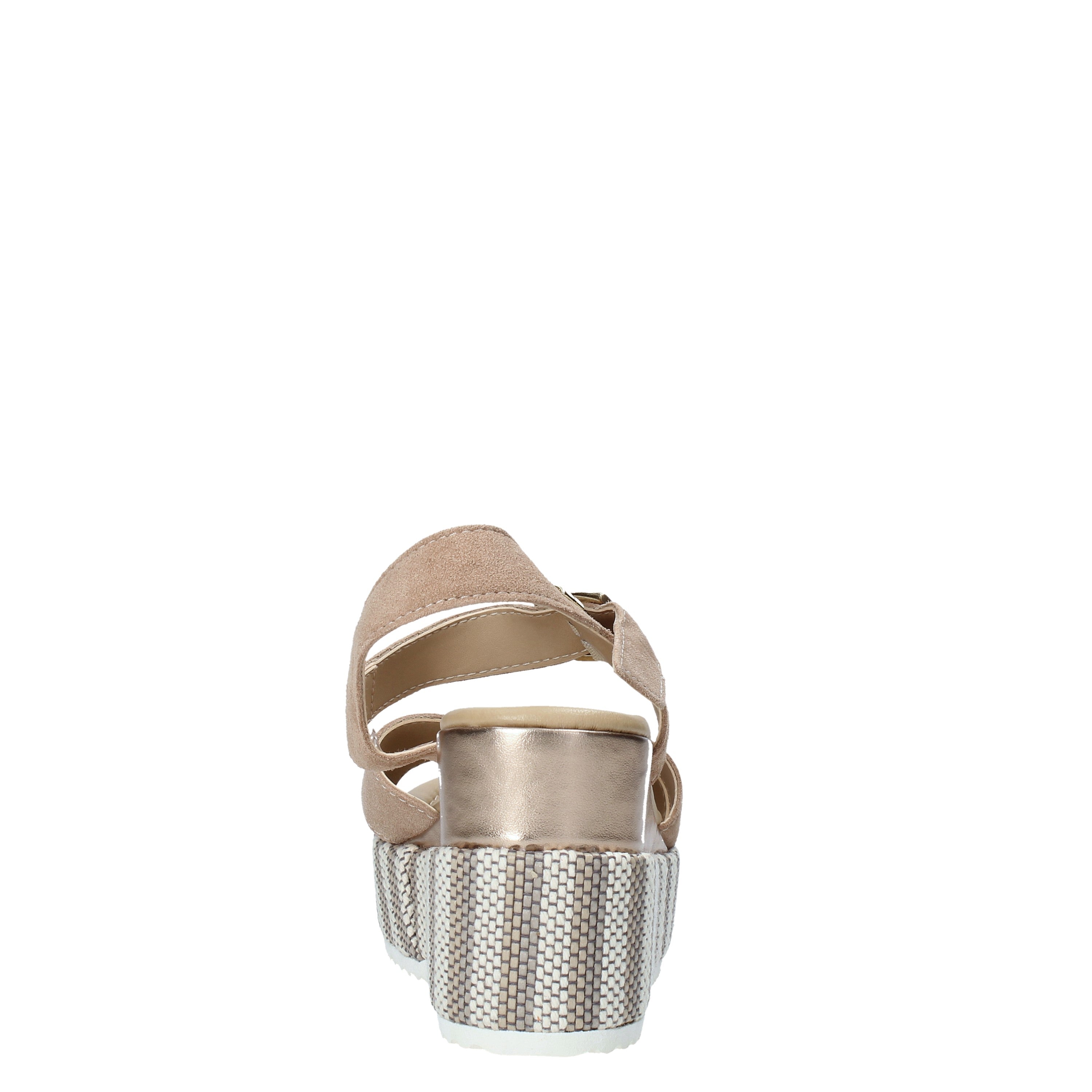 Sandali zeppa Beige Valleverde