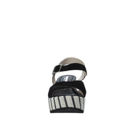 Sandali zeppa Nero Valleverde