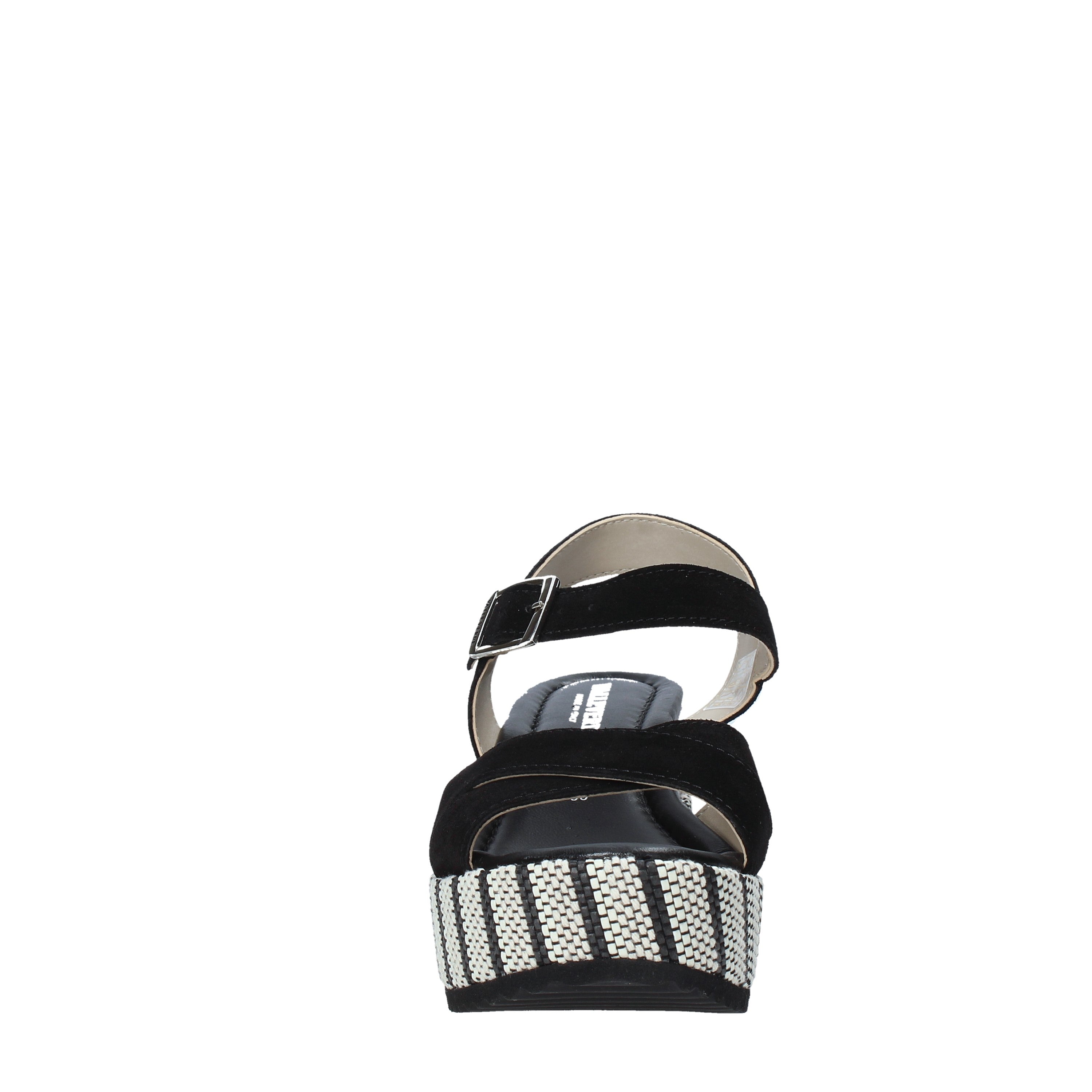 Sandali zeppa Nero Valleverde