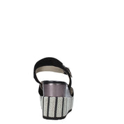 Sandali zeppa Nero Valleverde