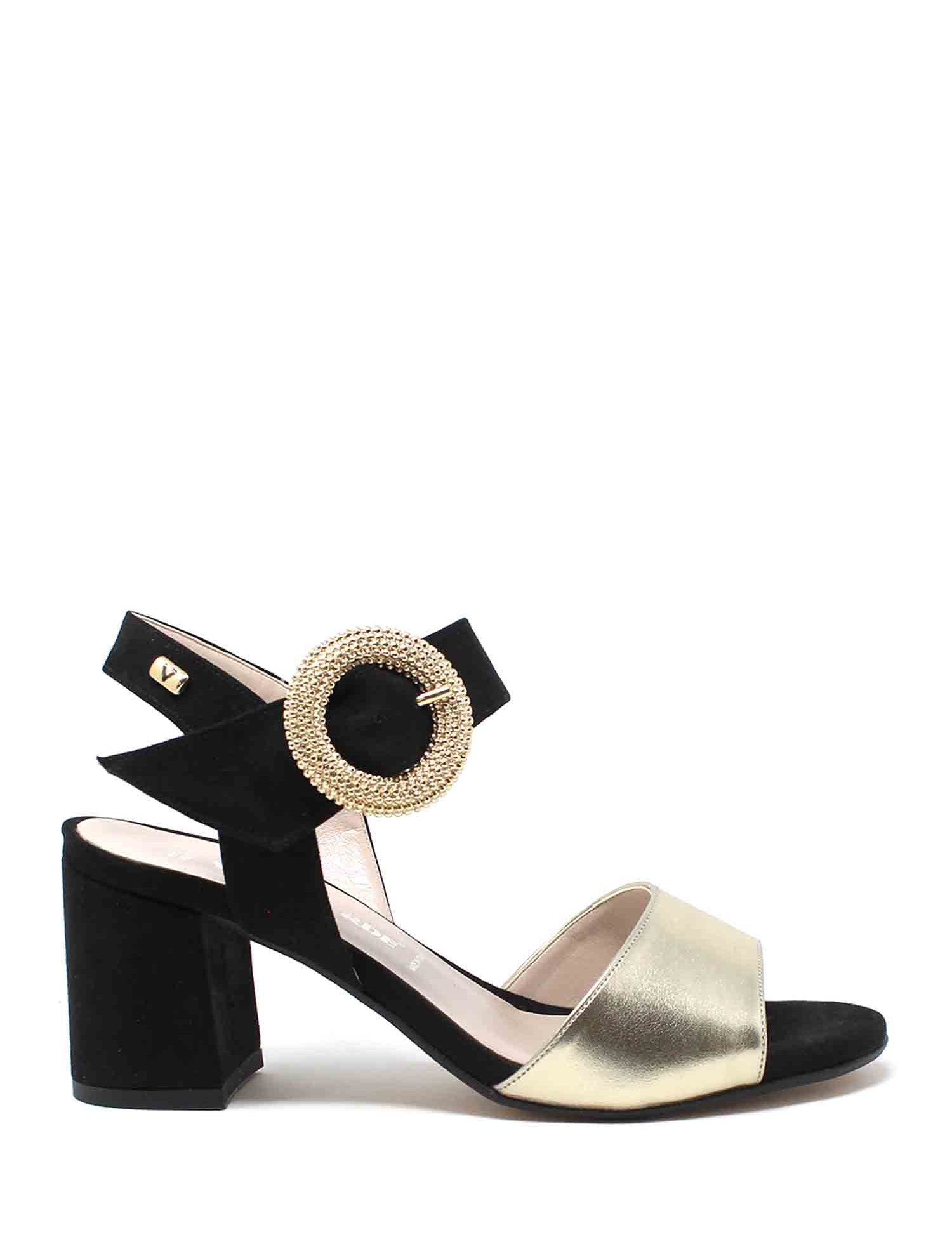 Sandali tacco Nero Valleverde