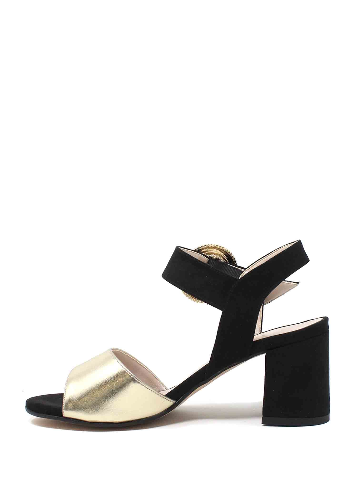 Sandali tacco Nero Valleverde