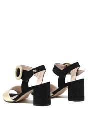 Sandali tacco Nero Valleverde