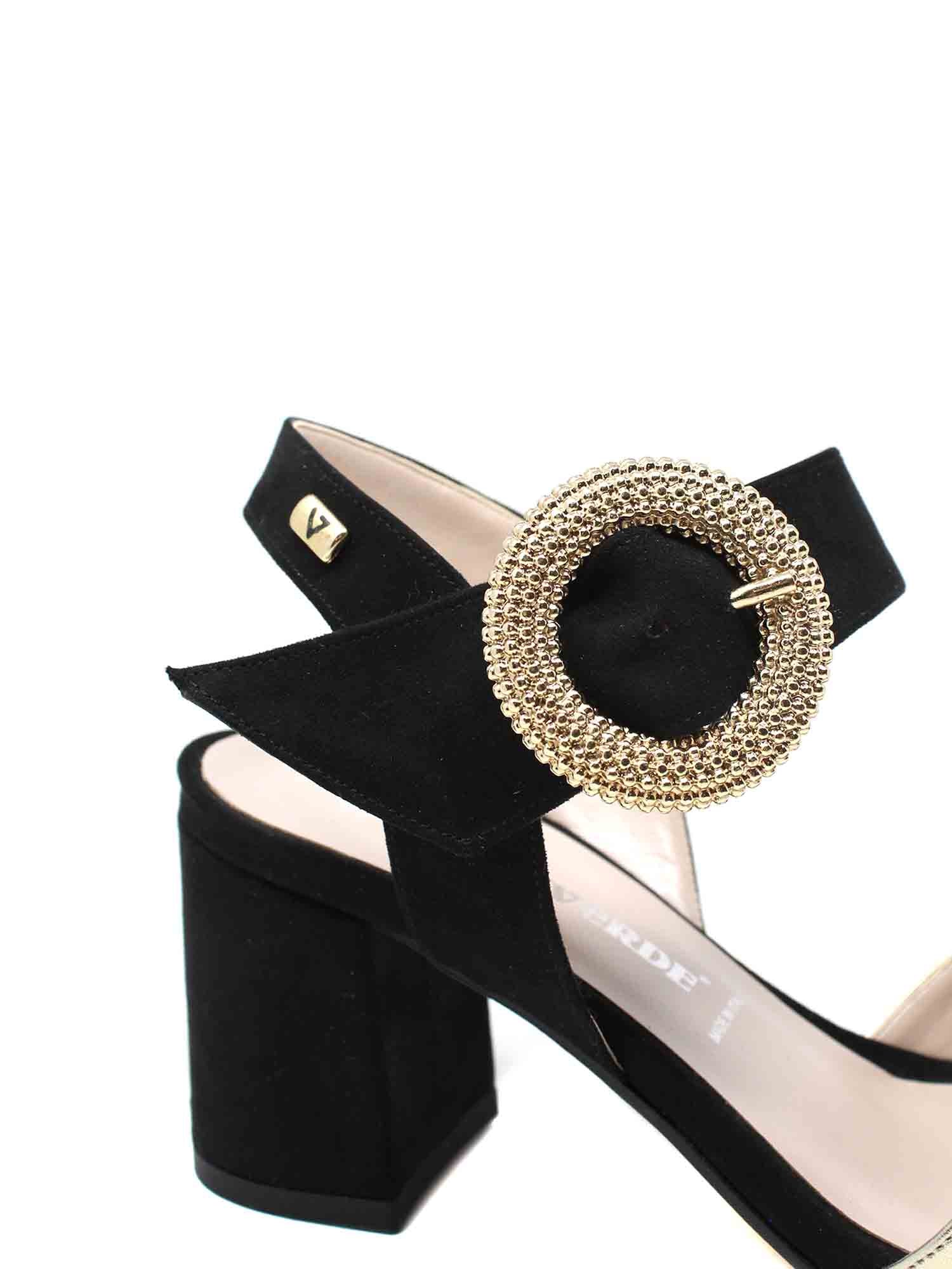 Sandali tacco Nero Valleverde