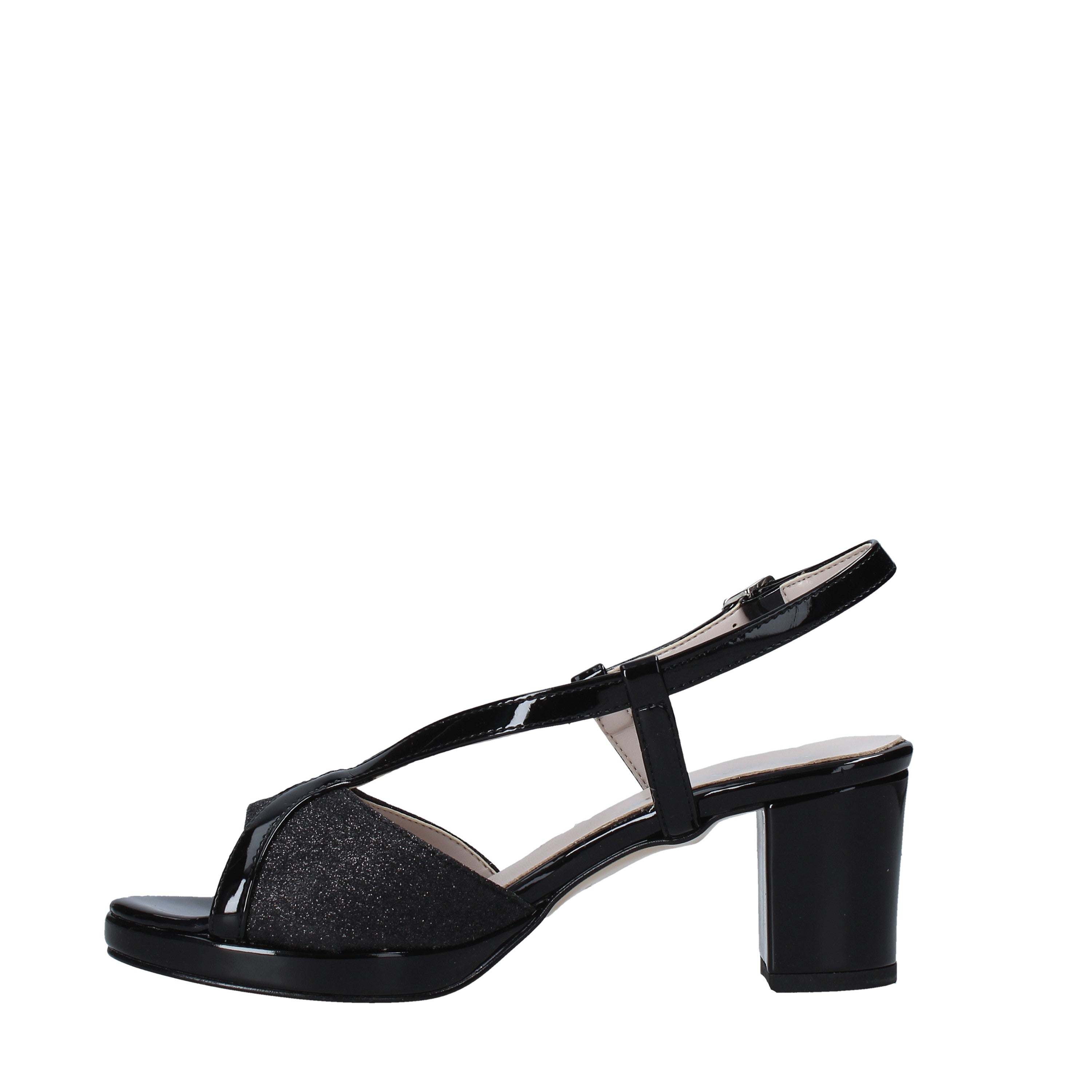 Sandali tacco Nero Valleverde