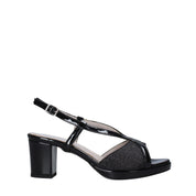 Sandali tacco Nero Valleverde