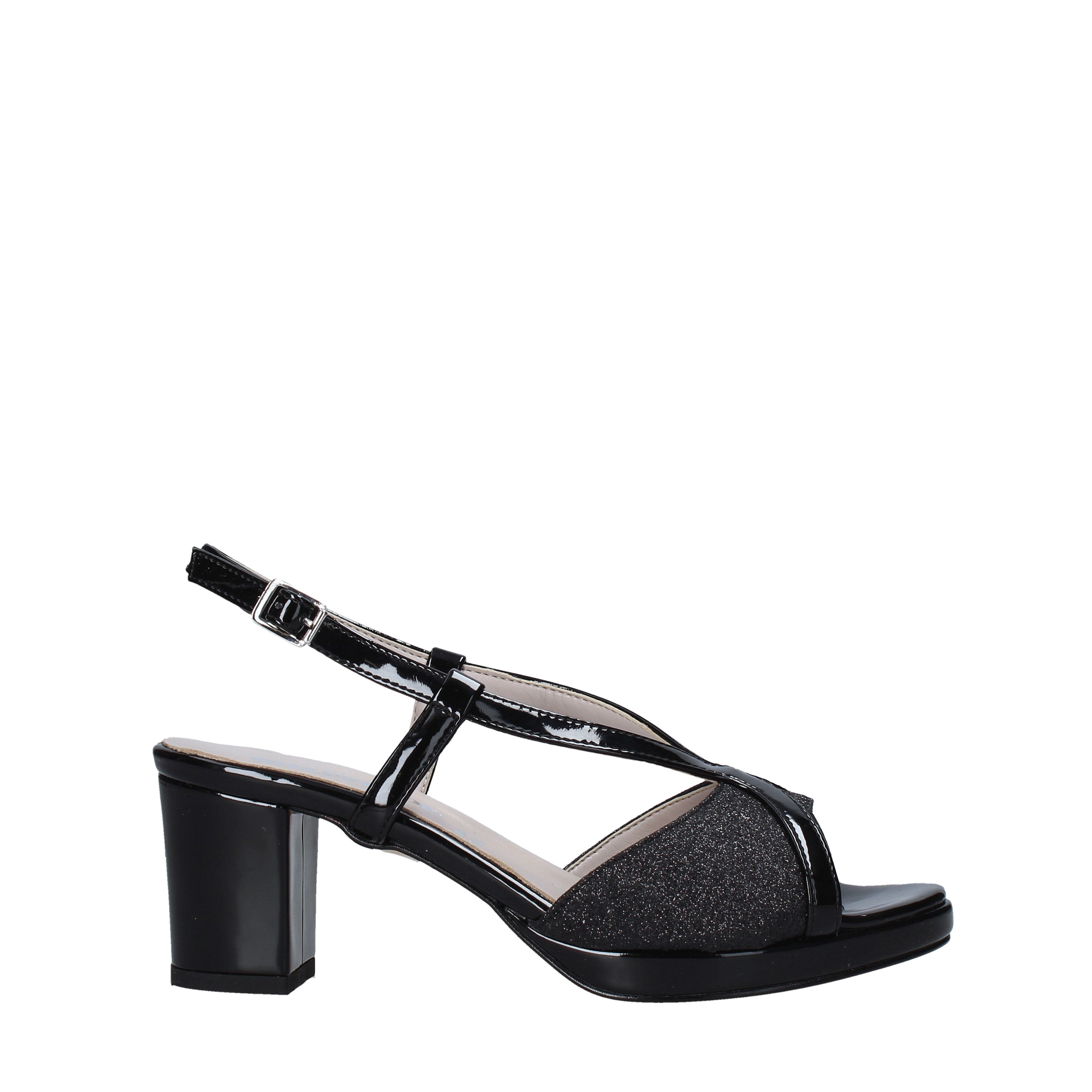 Sandali tacco Nero Valleverde