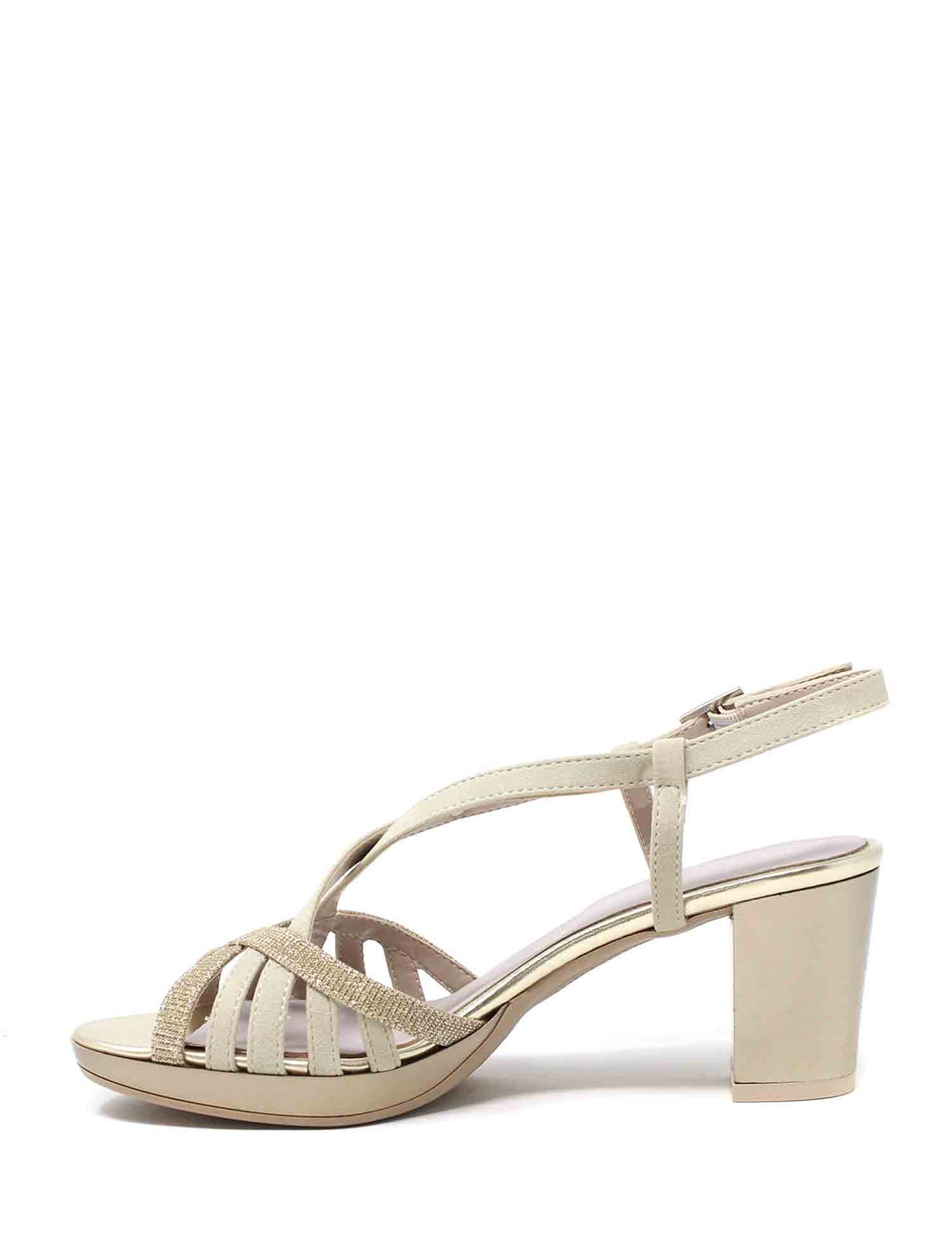 Sandali tacco Beige Valleverde