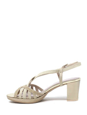 Sandali tacco Beige Valleverde