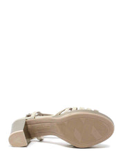 Sandali tacco Beige Valleverde