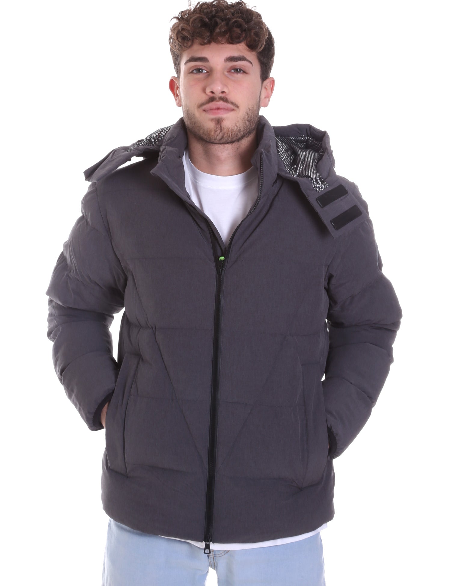 Piumini Grigio Ea7 Emporio Armani