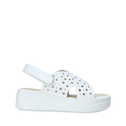 Sandali zeppa Bianco Impronte