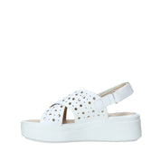 Sandali zeppa Bianco Impronte