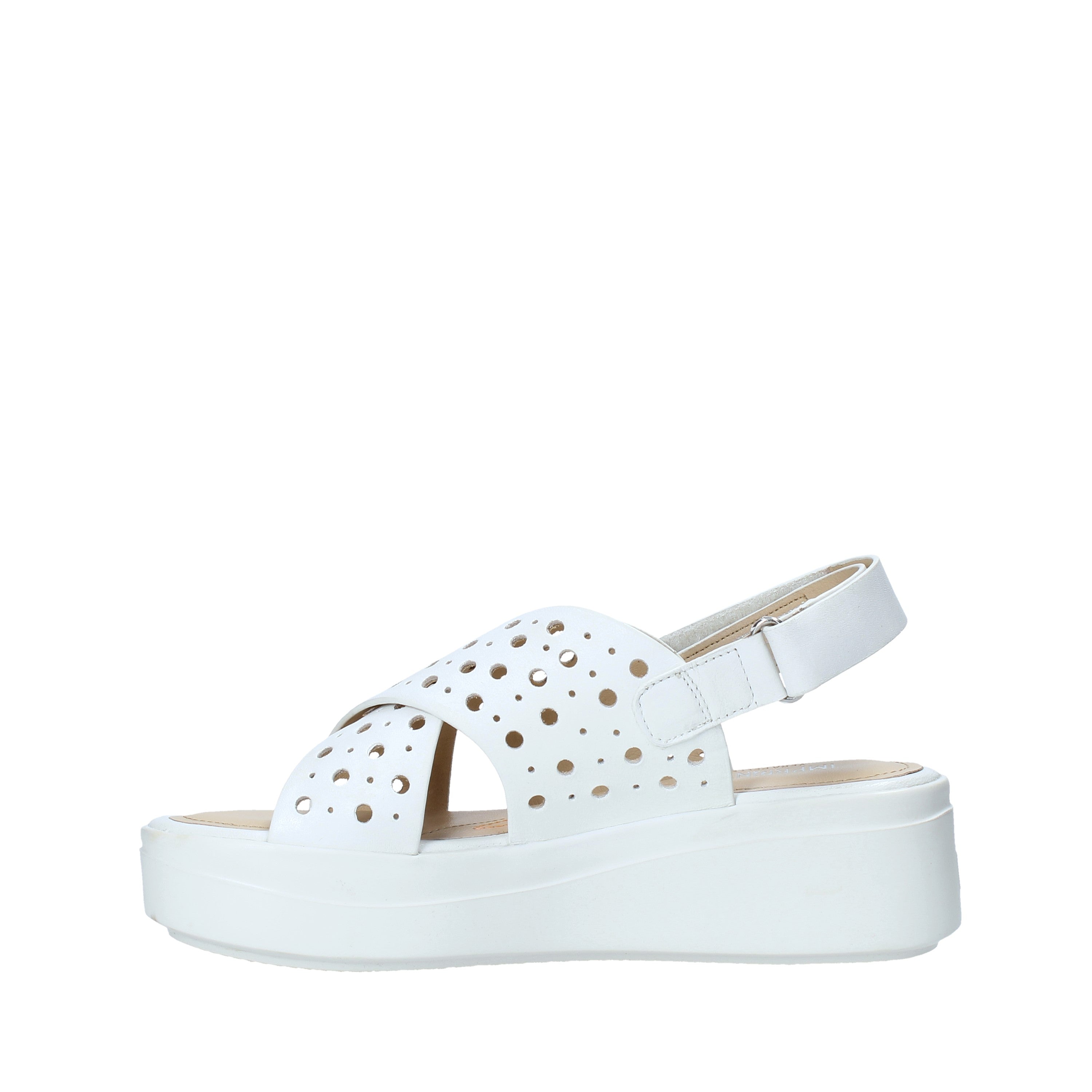 Sandali zeppa Bianco Impronte