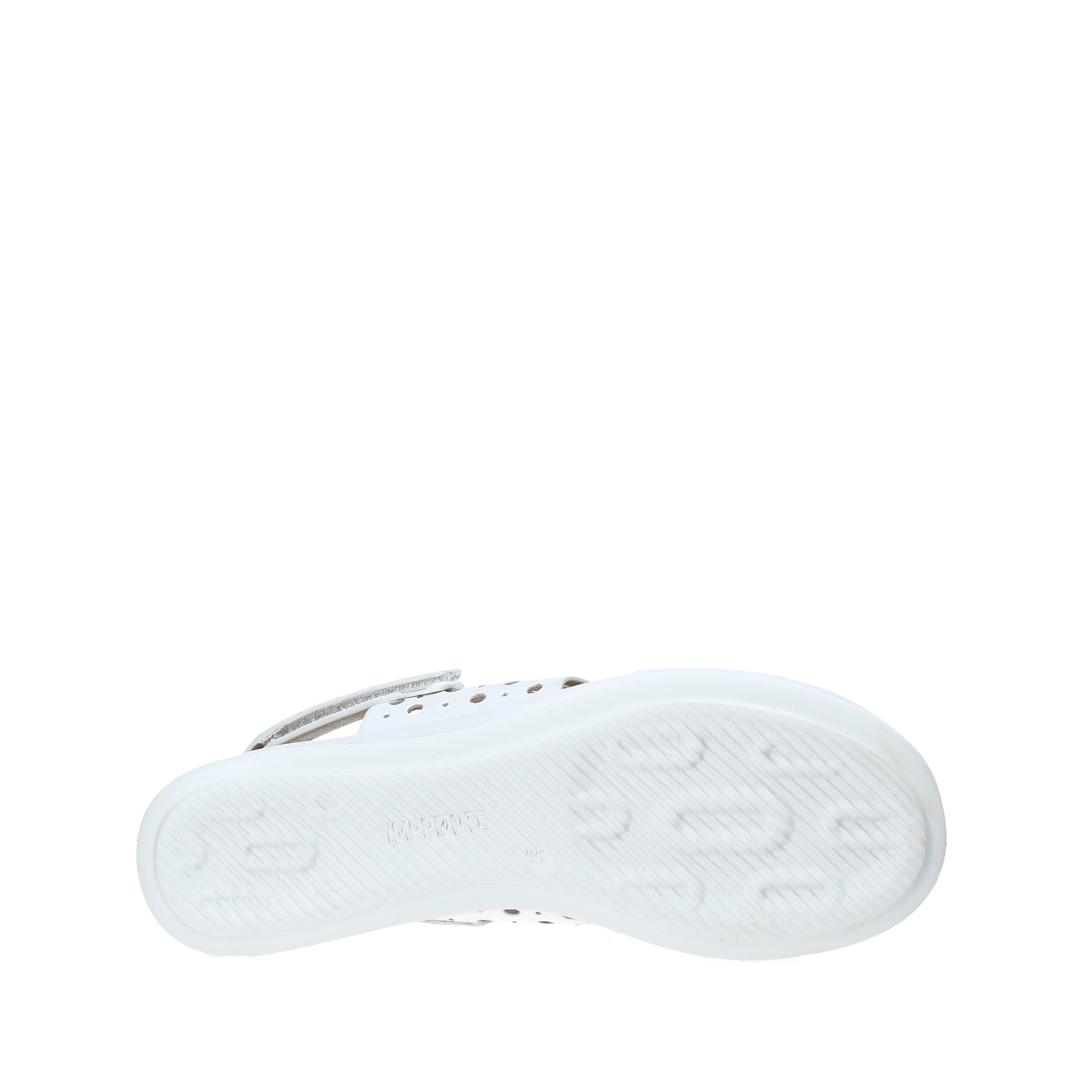 Sandali zeppa Bianco Impronte